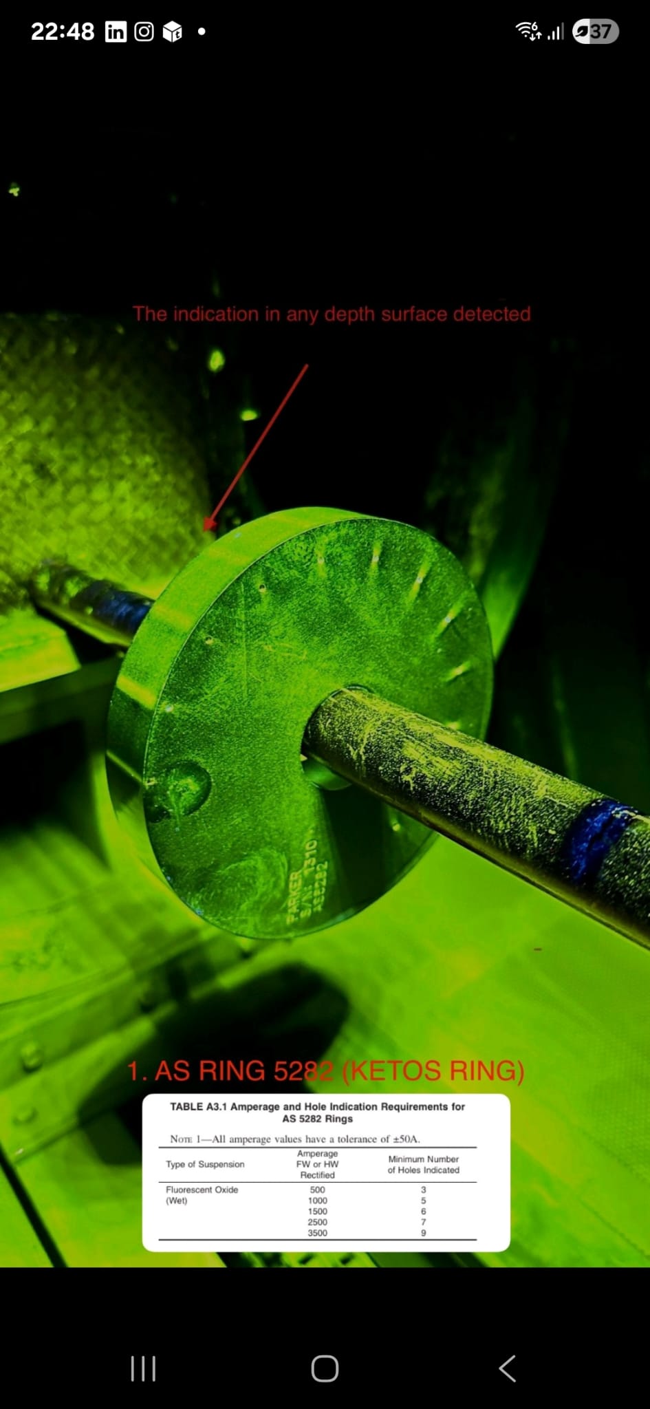 AS Ring 5282 (Ketos Ring) - Floresan MT kalibrasyon testi