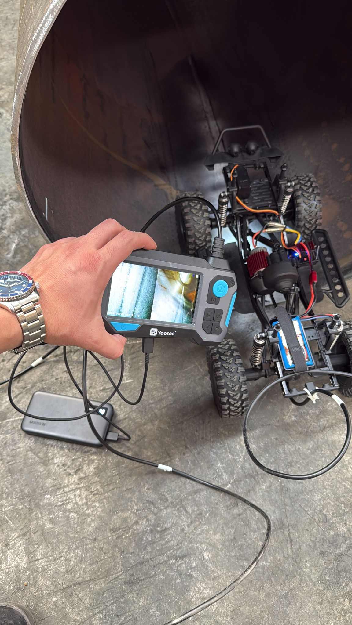 Uzaktan görsel muayene - Robot ve endoskop sistemi