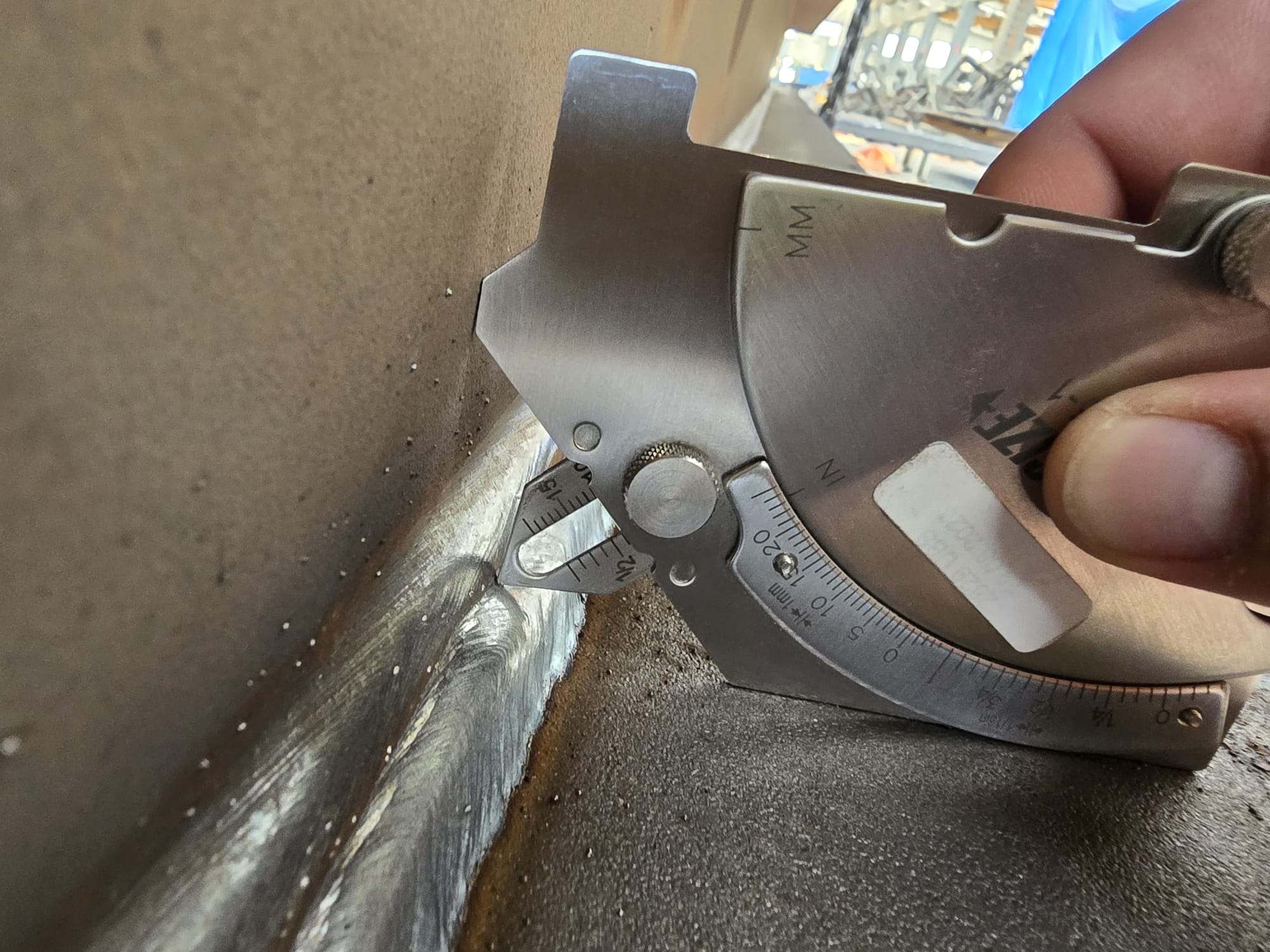 Kaynak profil ölçümü - Kaynak mastarı ile açı ölçümü